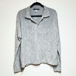 Peruvian Connection 100% Alpaca light grey Sweater Womens Sz M